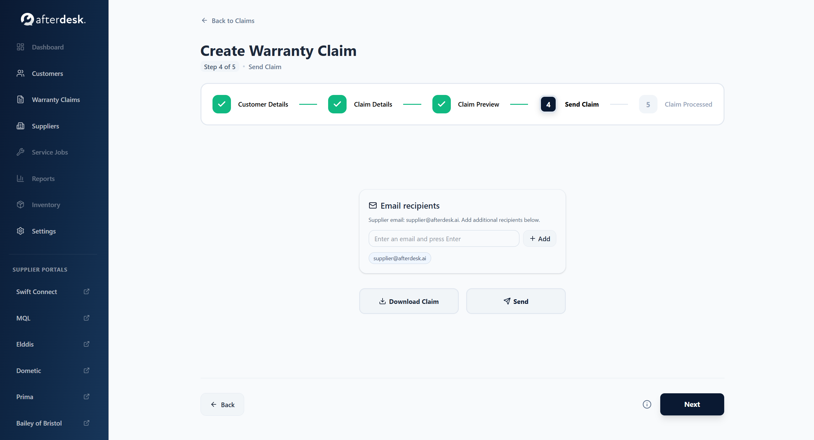 Claim Submitted Successfully